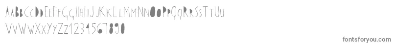 フォントOtun – 白い背景に灰色の文字