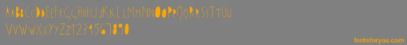 Otun Font – Orange Fonts on Gray Background