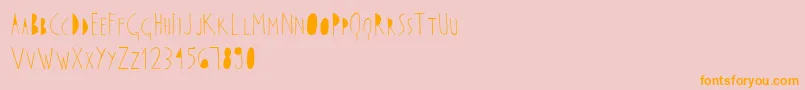 Otun Font – Orange Fonts on Pink Background