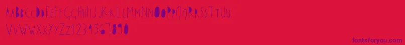 Otun Font – Purple Fonts on Red Background