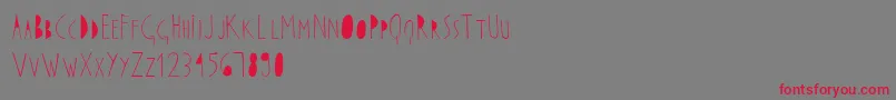 Otun Font – Red Fonts on Gray Background