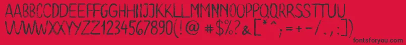 Long Clam Demo Version Font – Black Fonts on Red Background
