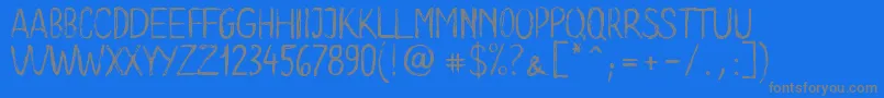 Long Clam Demo Version Font – Gray Fonts on Blue Background