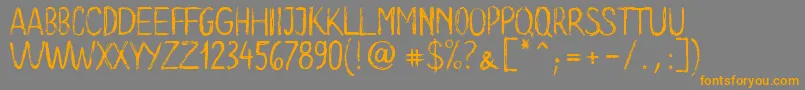 Long Clam Demo Version Font – Orange Fonts on Gray Background