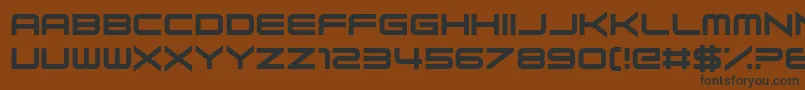 Long Fox Font – Black Fonts on Brown Background