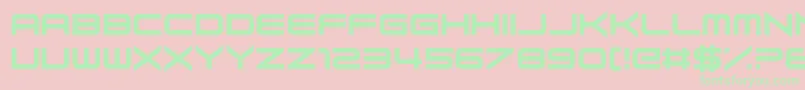 Long Fox Font – Green Fonts on Pink Background