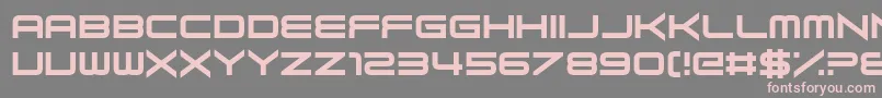 Long Fox Font – Pink Fonts on Gray Background