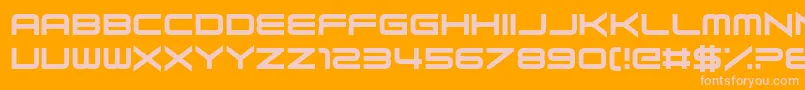 Long Fox Font – Pink Fonts on Orange Background