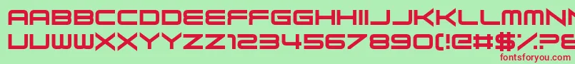 Long Fox Font – Red Fonts on Green Background