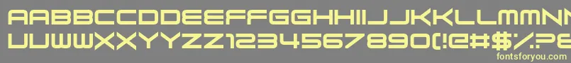 Long Fox Font – Yellow Fonts on Gray Background
