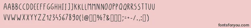 LongBaton Regular Font – Black Fonts on Pink Background