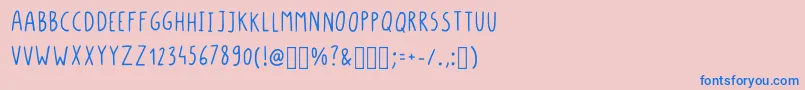LongBaton Regular Font – Blue Fonts on Pink Background