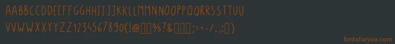 LongBaton Regular-fontti – ruskeat fontit mustalla taustalla