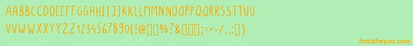 LongBaton Regular Font – Orange Fonts on Green Background