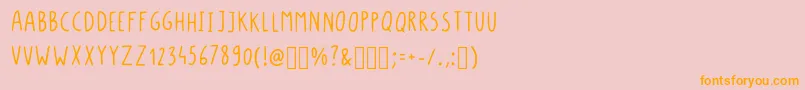 LongBaton Regular Font – Orange Fonts on Pink Background
