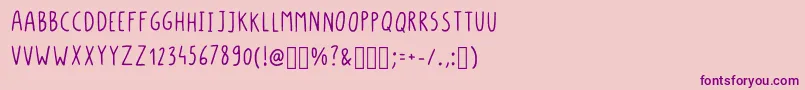LongBaton Regular Font – Purple Fonts on Pink Background