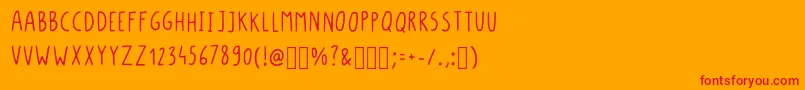 LongBaton Regular Font – Red Fonts on Orange Background