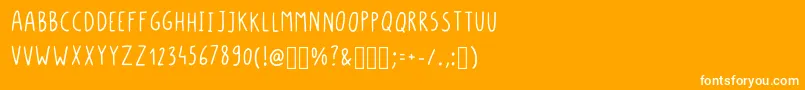 LongBaton Regular Font – White Fonts on Orange Background
