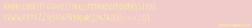 LongBaton Regular Font – Yellow Fonts on Pink Background