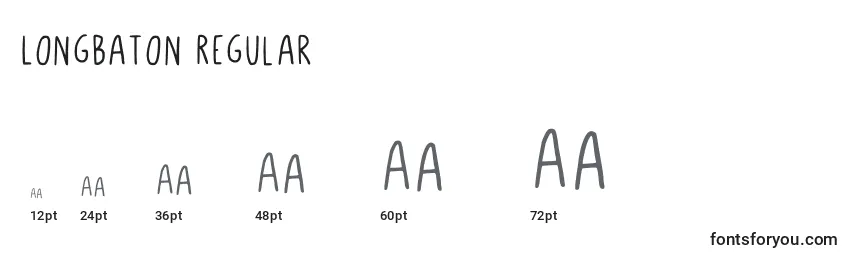 LongBaton Regular Font Sizes