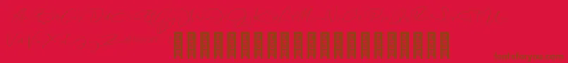 LongNightDemo Regular Font – Brown Fonts on Red Background