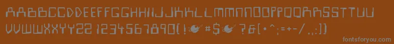 フォントlook sir, droids – 茶色の背景に灰色の文字