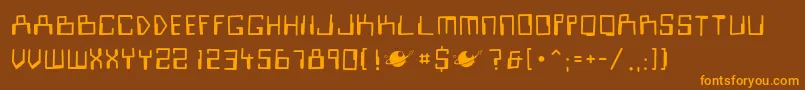 look sir, droids Font – Orange Fonts on Brown Background