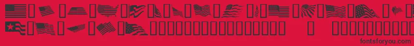 LOOKA    Font – Black Fonts on Red Background