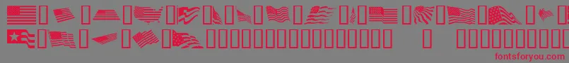 LOOKA   -Schriftart – Rote Schriften auf grauem Hintergrund