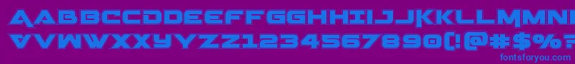 Geminaacad Font – Blue Fonts on Purple Background