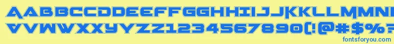 Geminaacad Font – Blue Fonts on Yellow Background
