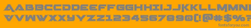 Geminaacad-Schriftart – Graue Schriften auf orangefarbenem Hintergrund