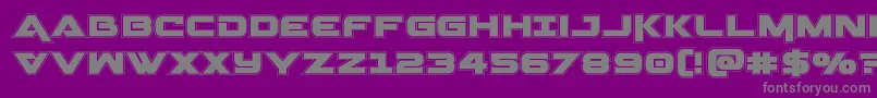 Geminaacad Font – Gray Fonts on Purple Background