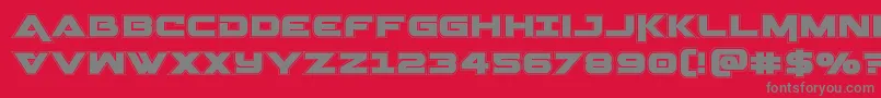 Geminaacad Font – Gray Fonts on Red Background