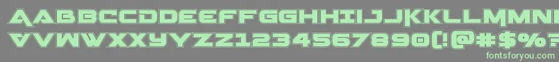 Geminaacad Font – Green Fonts on Gray Background