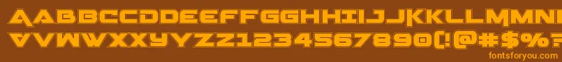 Geminaacad Font – Orange Fonts on Brown Background