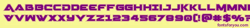 Geminaacad Font – Purple Fonts on Yellow Background