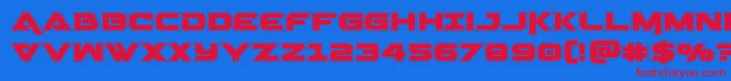 Geminaacad Font – Red Fonts on Blue Background