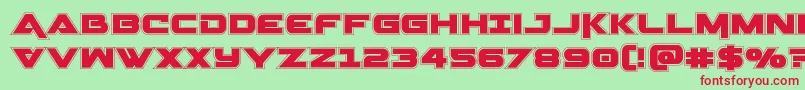 Geminaacad Font – Red Fonts on Green Background