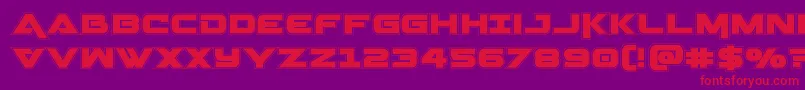 フォントGeminaacad – 紫の背景に赤い文字