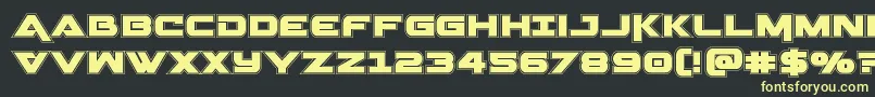 Geminaacad Font – Yellow Fonts on Black Background