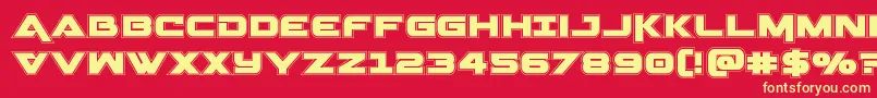 Geminaacad Font – Yellow Fonts on Red Background