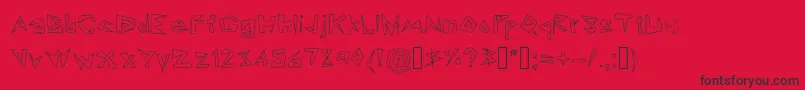 Lookin  Like Diamonds Font – Black Fonts on Red Background