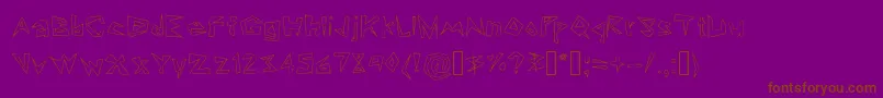 Lookin  Like Diamonds Font – Brown Fonts on Purple Background