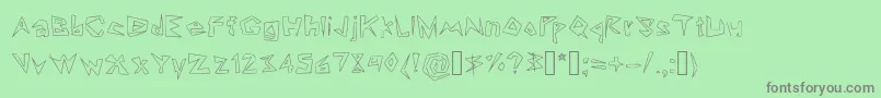 Lookin  Like Diamonds Font – Gray Fonts on Green Background