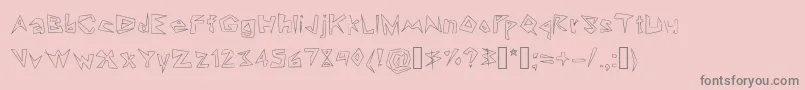 Lookin  Like Diamonds Font – Gray Fonts on Pink Background