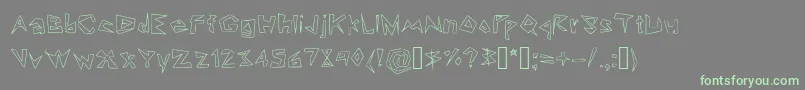 Lookin  Like Diamonds Font – Green Fonts on Gray Background