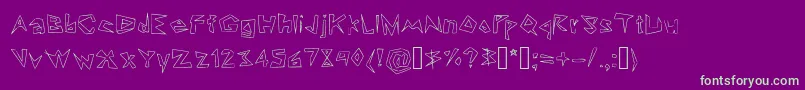 Lookin  Like Diamonds Font – Green Fonts on Purple Background