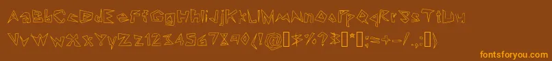 Lookin  Like Diamonds Font – Orange Fonts on Brown Background