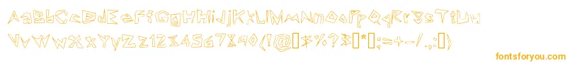 Lookin  Like Diamonds Font – Orange Fonts on White Background